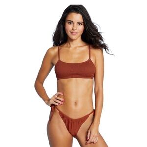 Xhilaration Juniors' High Leg Scoop String Bikini Bottom Size Jr. XL 12-14